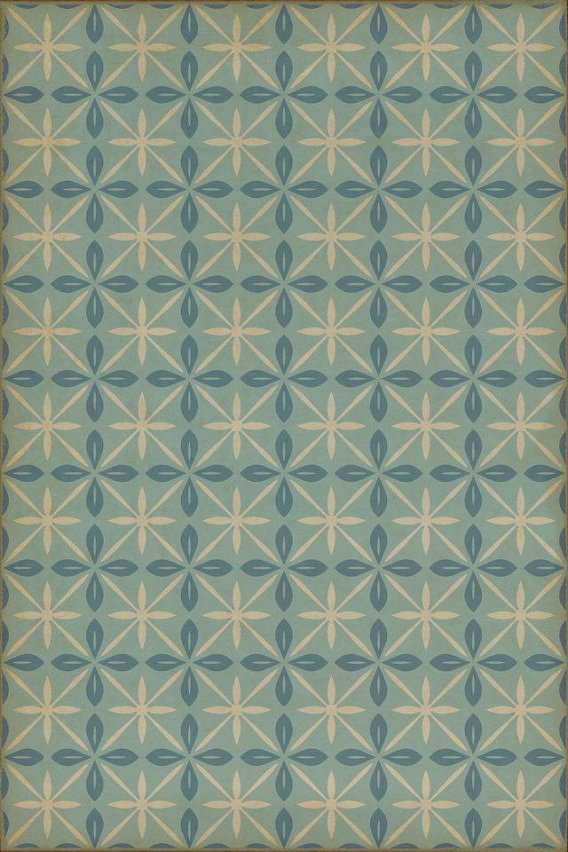 Vintage Vinyl Rug - Pattern 81 - Skyside Diner