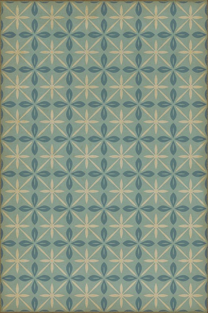 Vintage Vinyl Rug - Pattern 81 - Skyside Diner