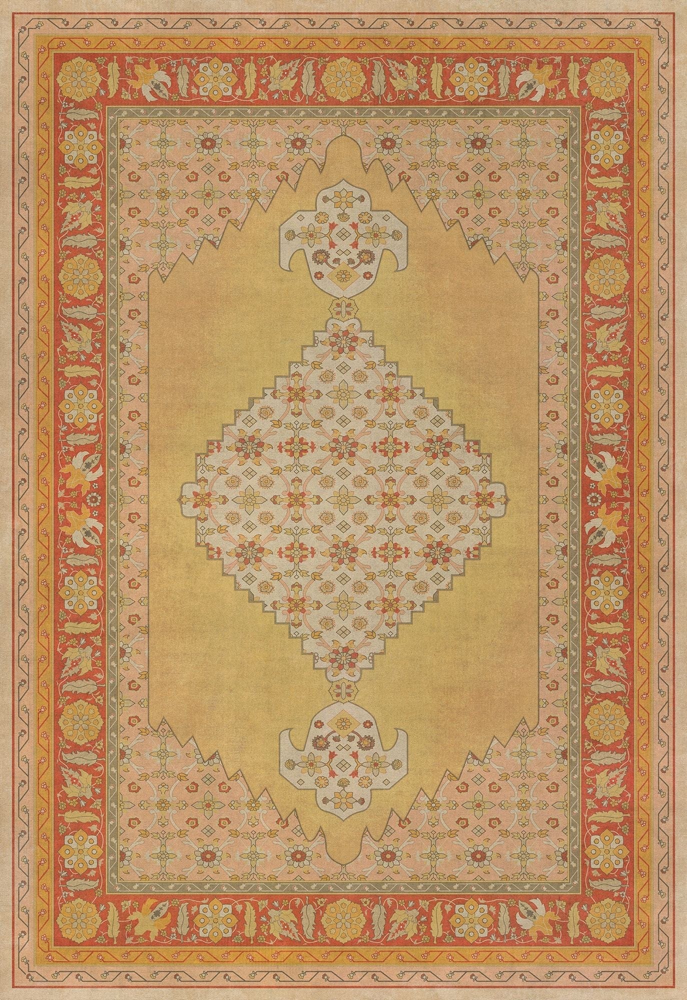 orange Persian rug