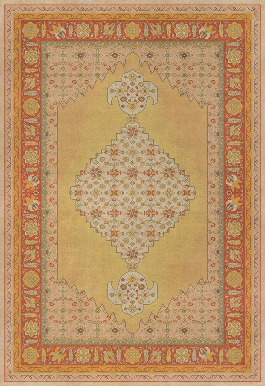 orange Persian rug