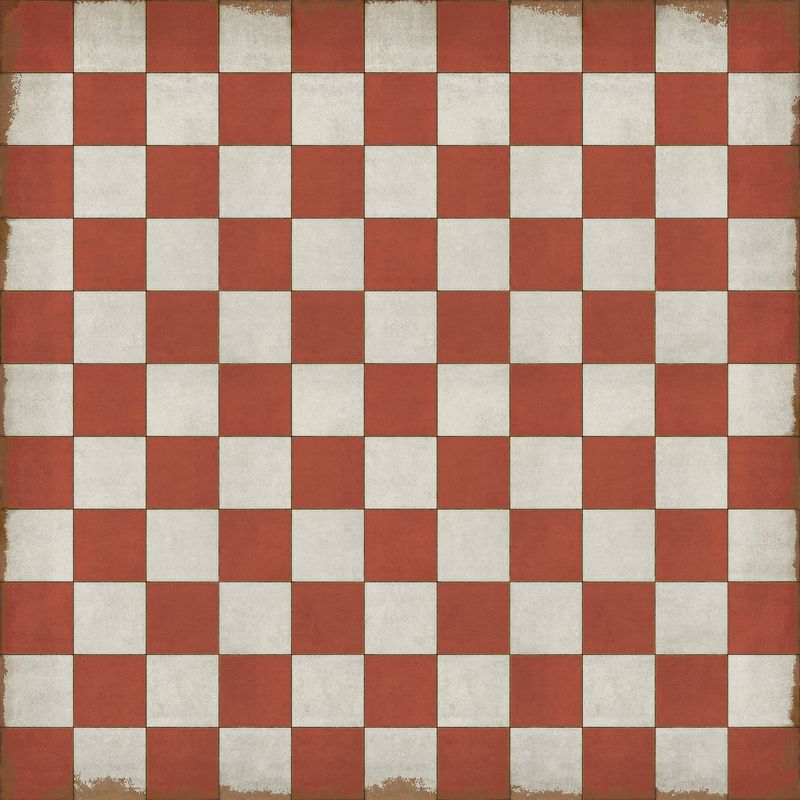 Vintage Vinyl Rug - Pattern 7 - Checked Out