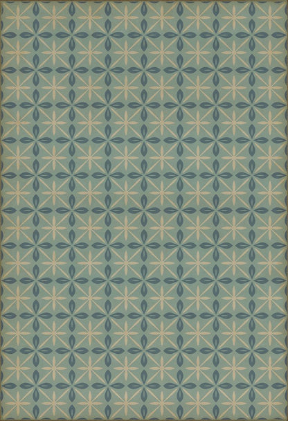 Vintage Vinyl Rug - Pattern 81 - Skyside Diner