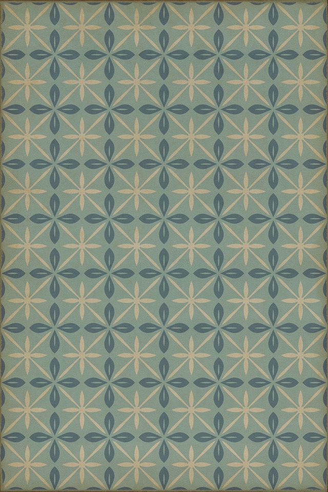 Vintage Vinyl Rug - Pattern 81 - Skyside Diner