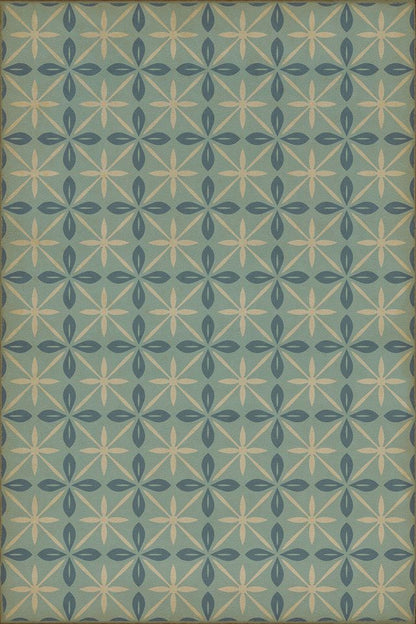 Vintage Vinyl Rug - Pattern 81 - Skyside Diner