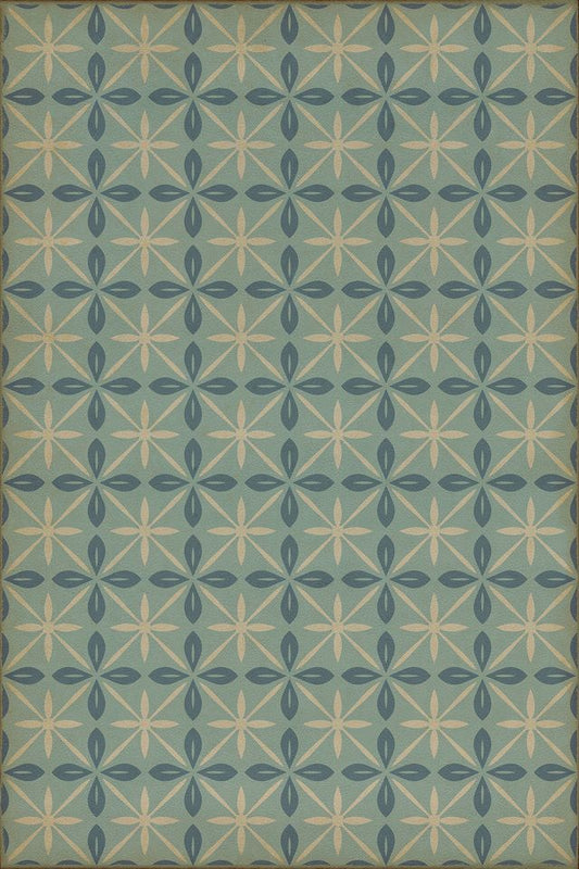 Vintage Vinyl Rug - Pattern 81 - Skyside Diner