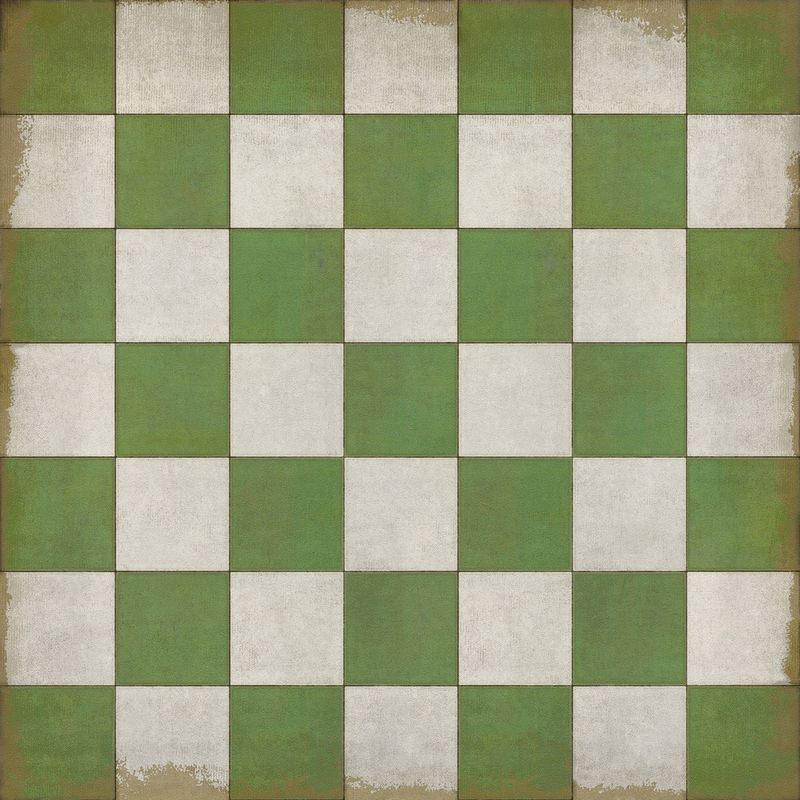 Vintage Vinyl Rug - Pattern 7 - Check Please