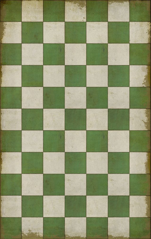 Vintage Vinyl Rug - Pattern 7 - Check Please
