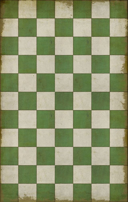 Vintage Vinyl Rug - Pattern 7 - Check Please