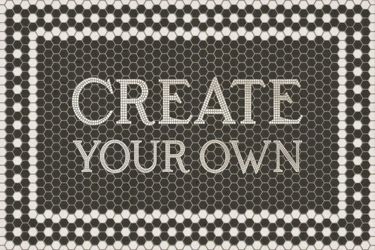 Vintage Vinyl Rug - Create Your Own Mosaic - Customized 46th Street