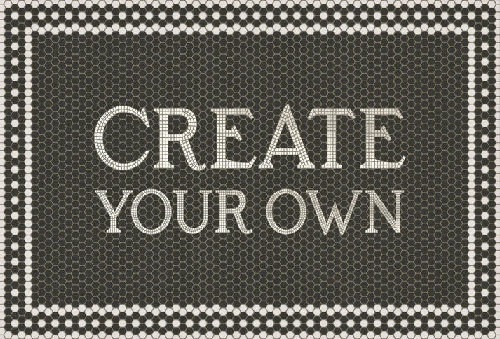 Vintage Vinyl Rug - Create Your Own Mosaic - Customized 46th Street