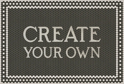 Vintage Vinyl Rug - Create Your Own Mosaic - Customized 46th Street