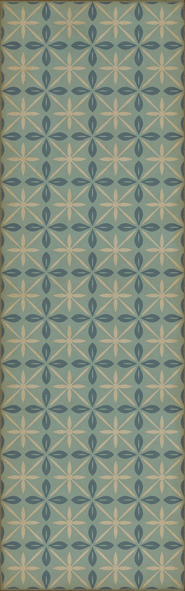 Vintage Vinyl Rug - Pattern 81 - Skyside Diner