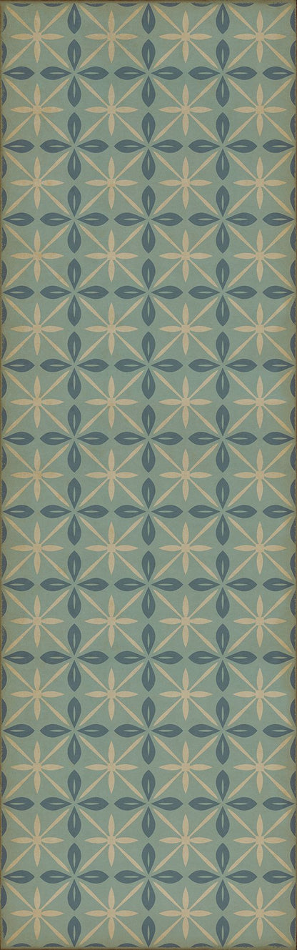 Vintage Vinyl Rug - Pattern 81 - Skyside Diner