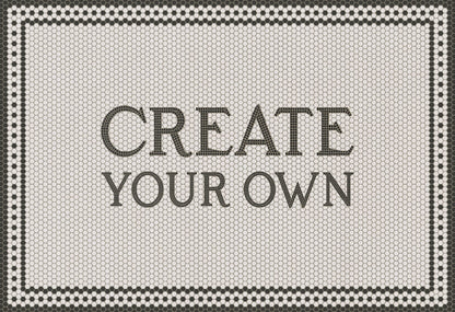Vintage Vinyl Rug - Create Your Own Mosiac Vinyl Rug