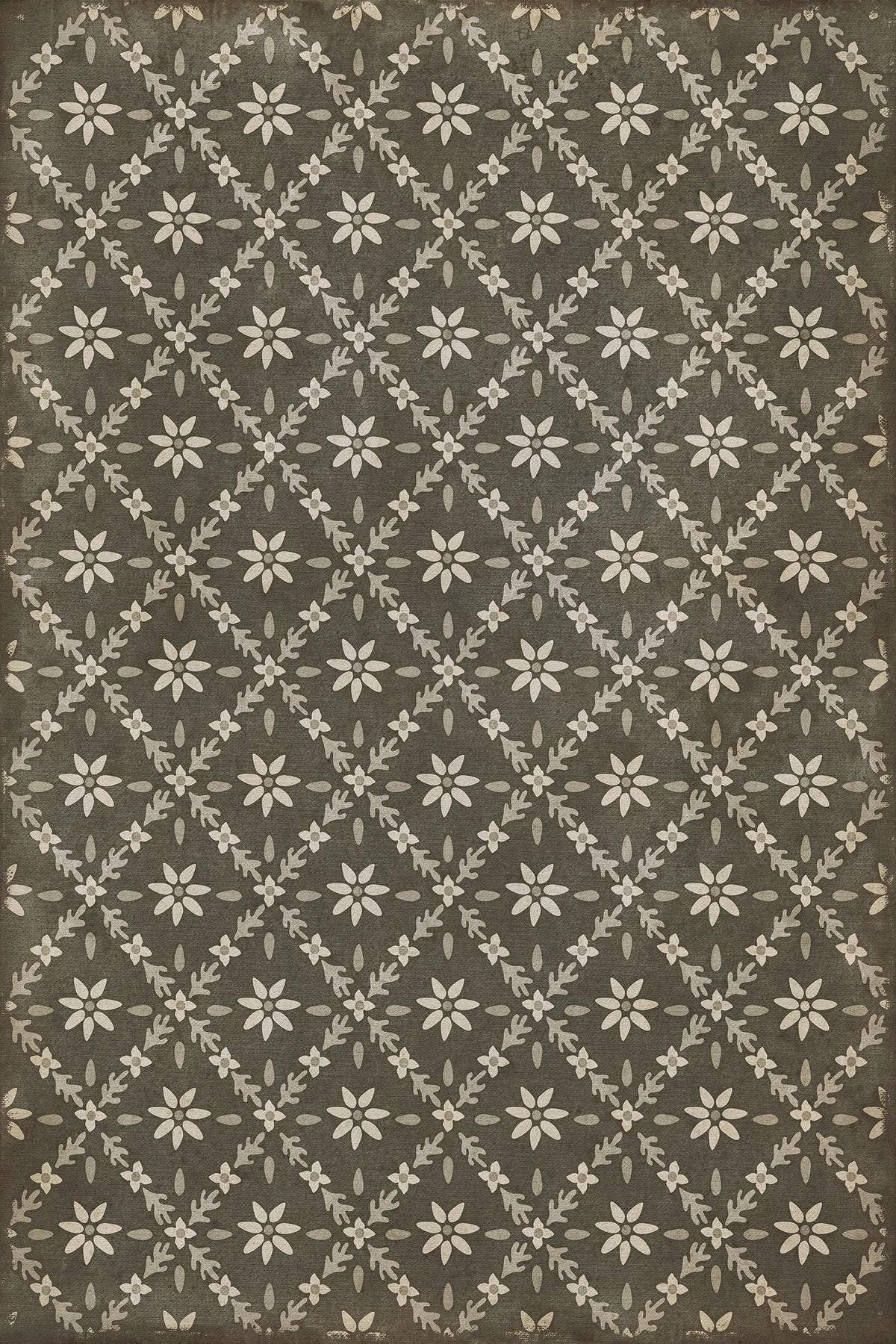 Vintage Vinyl Rug - Naturalist - Linnaeus - 20"X30"