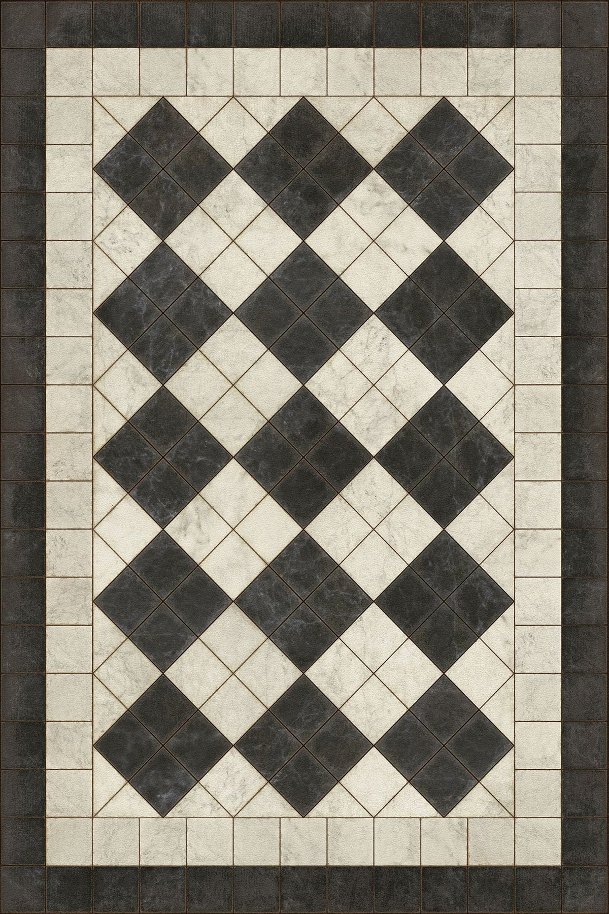 Vintage Vinyl Rug - Pattern 65 - Palatial