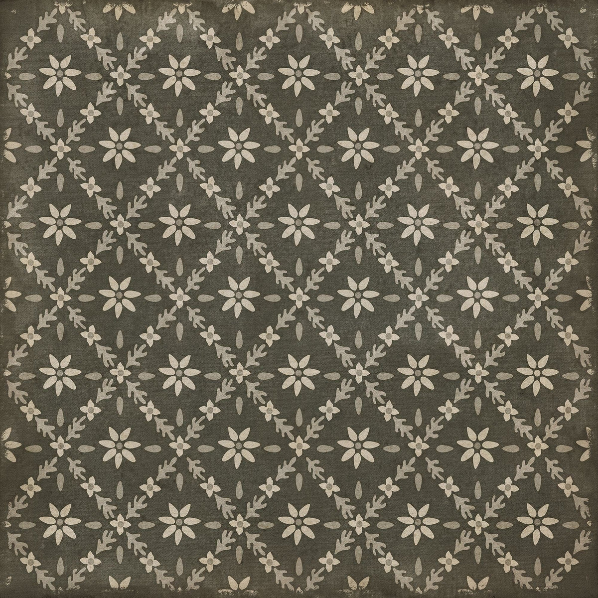 Vintage Vinyl Rug - Naturalist - Linnaeus - 60"X60"