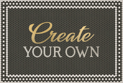Vintage Vinyl Rug - Create Your Own Mosiac Vinyl Rug