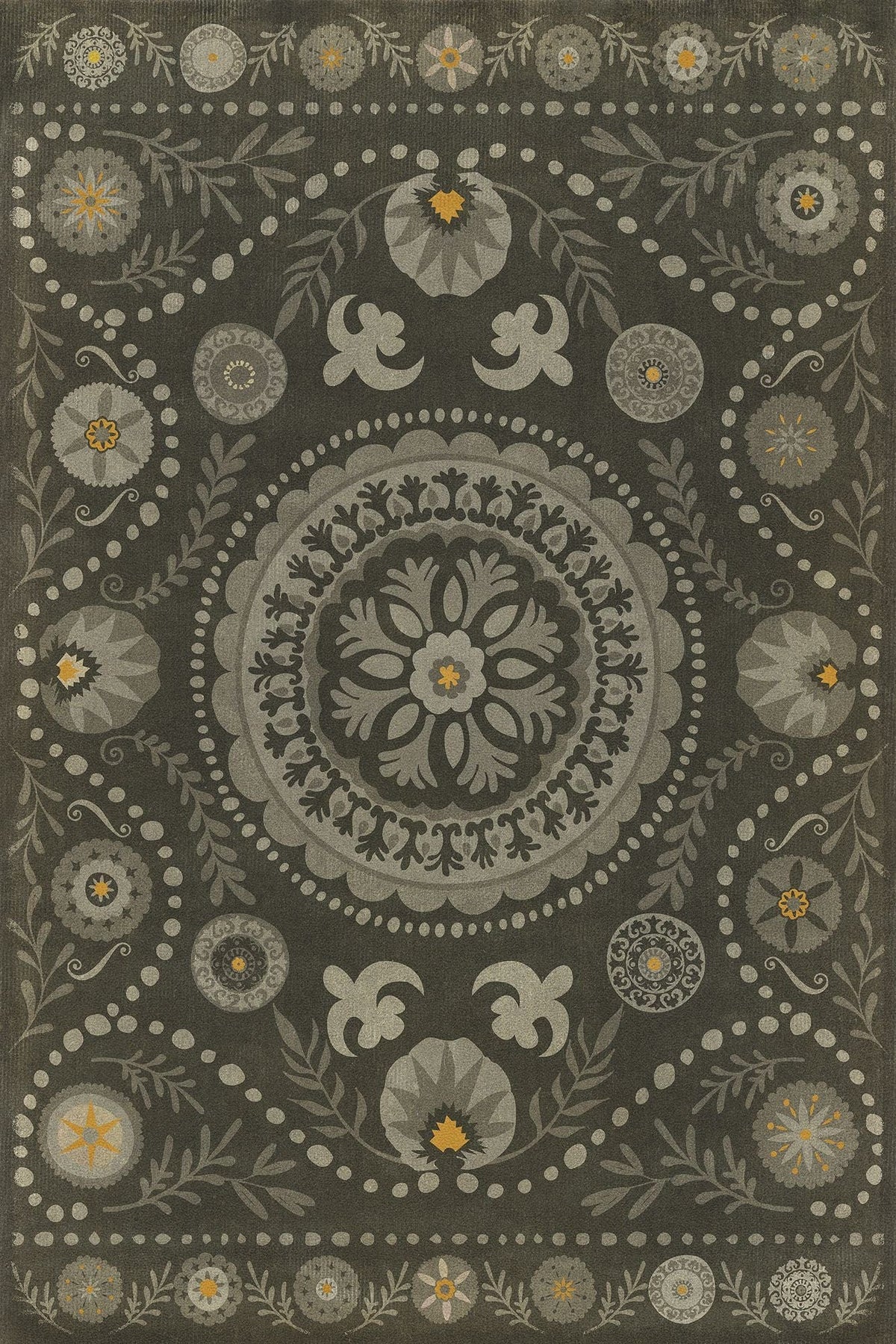Vintage Vinyl Rug - Pattern 38 - L'etat C'est Moi