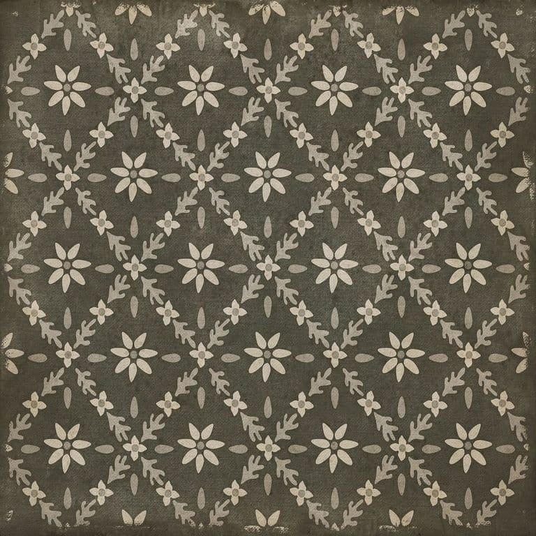 Vintage Vinyl Rug - Naturalist - Linnaeus - 36"X36"