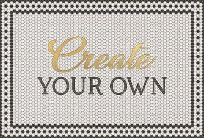 Vintage Vinyl Rug - Create Your Own Mosiac Vinyl Rug