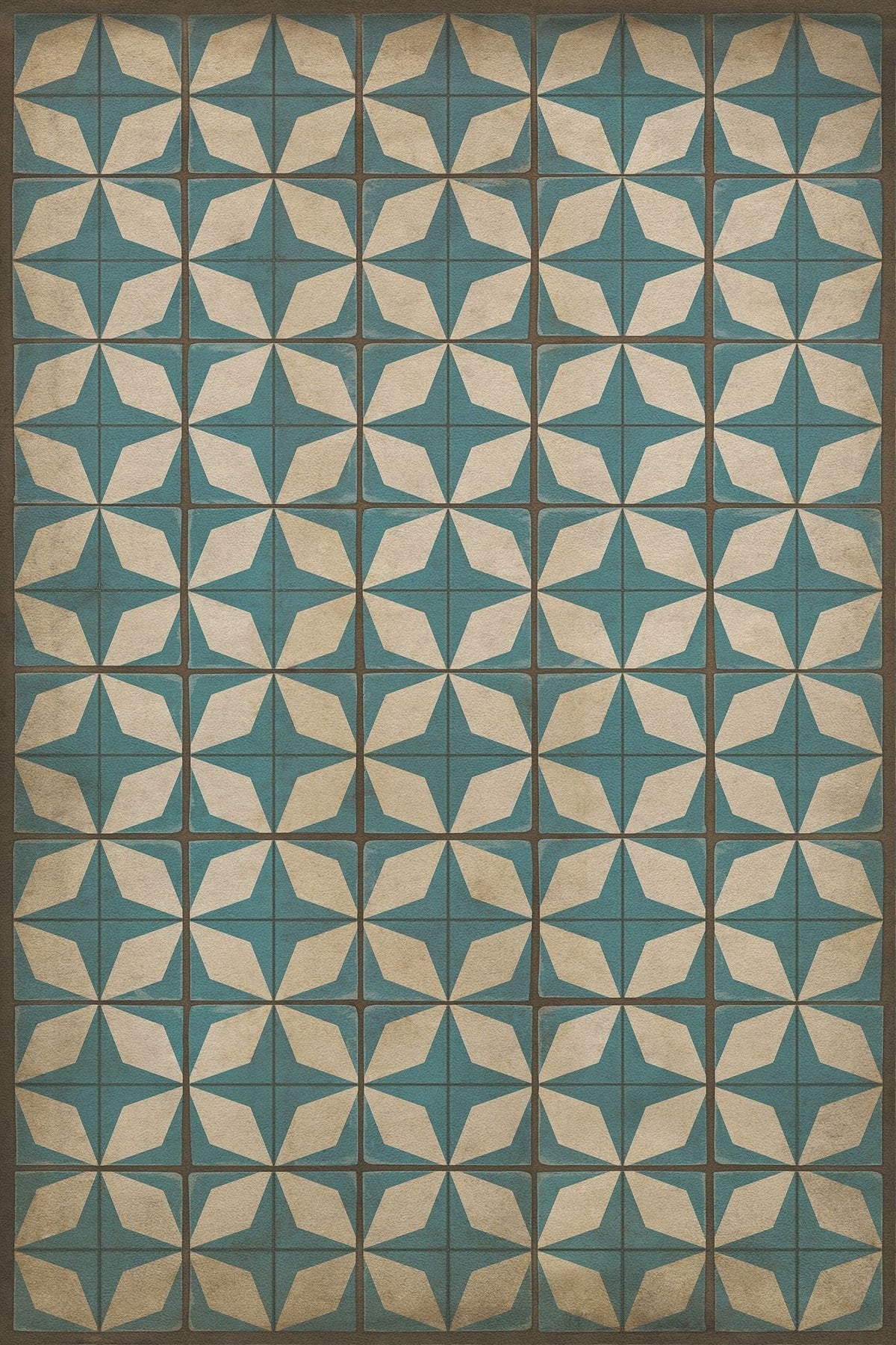 Vintage Vinyl Rug - Pattern 54 - Satellite