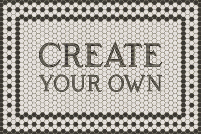 Vintage Vinyl Rug - Create Your Own Mosiac Vinyl Rug