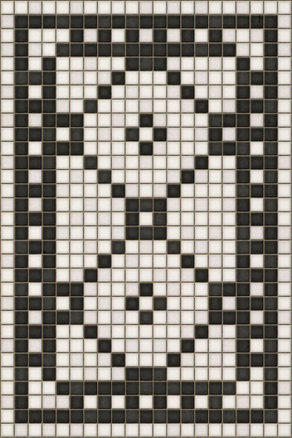 black and white checkered vinyl floor cloth