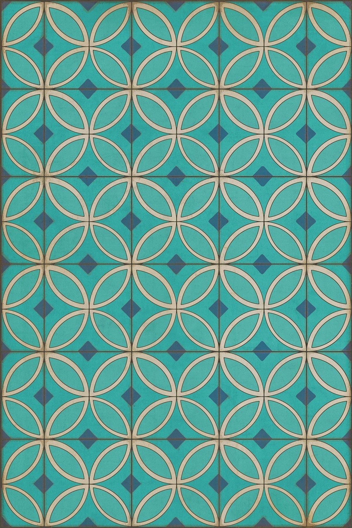 Vintage Vinyl Rug - Pattern 70 - Echoes From the Bells