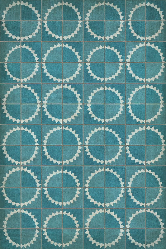 Vintage Vinyl Rug - Pattern 46 - Stellar
