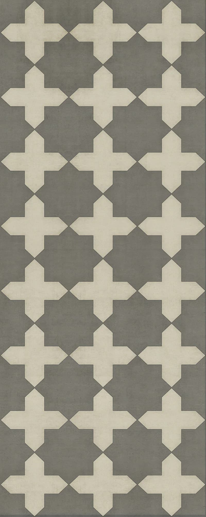 geometric crosses vinyl rug