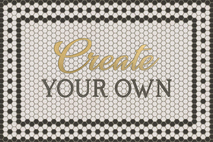 Vintage Vinyl Rug - Create Your Own Mosiac Vinyl Rug