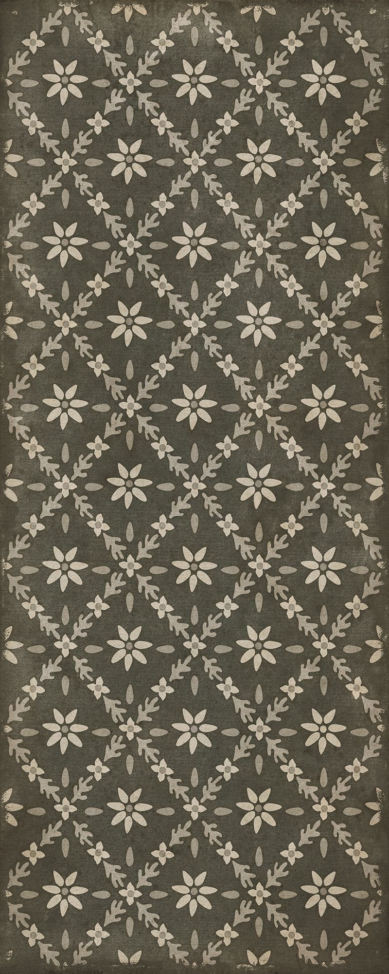 Vintage Vinyl Rug - Naturalist - Linnaeus - 36"X90"