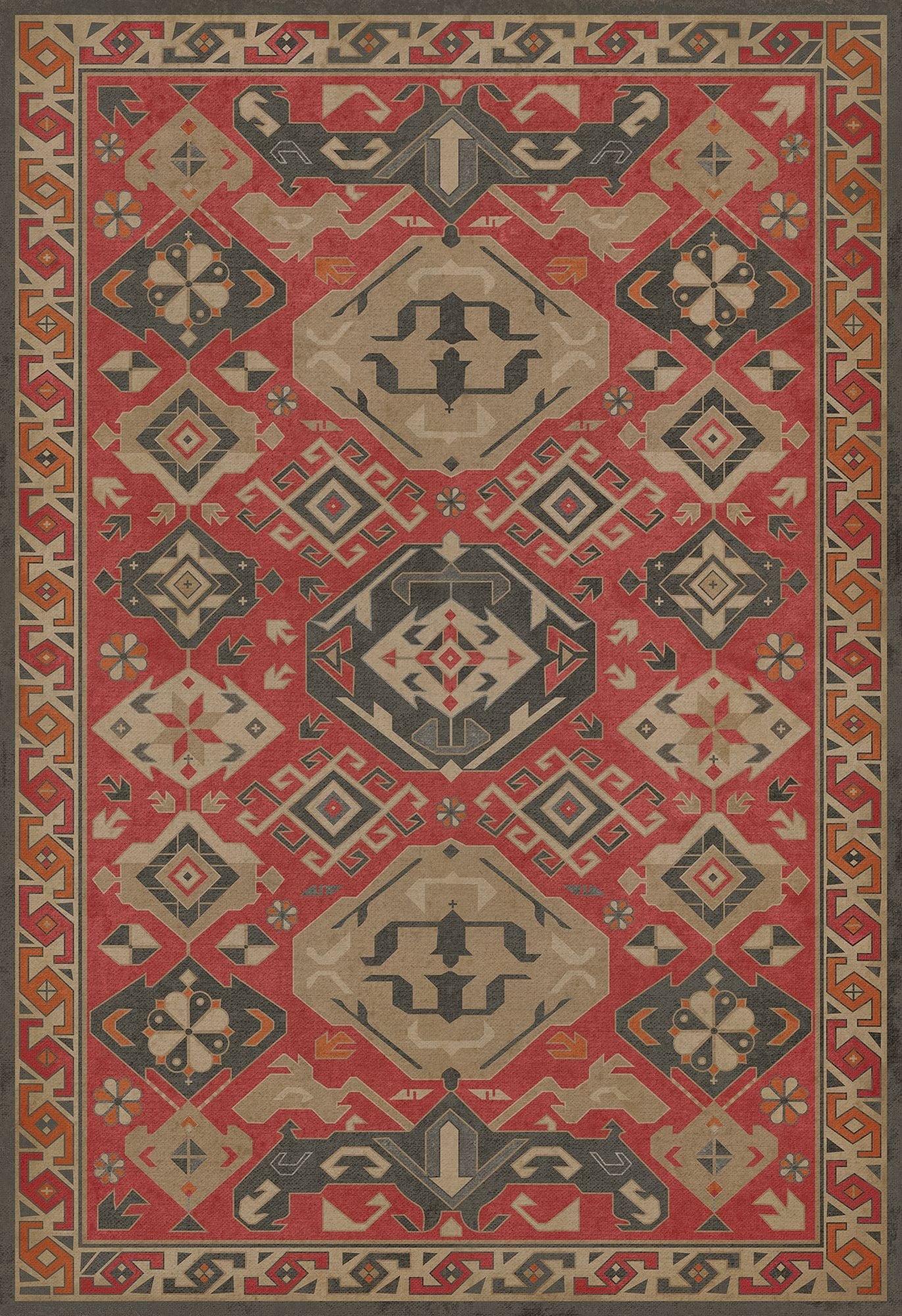 Spicher and Company Classic Vintage Vinyl Pattern 07 Area Rugs