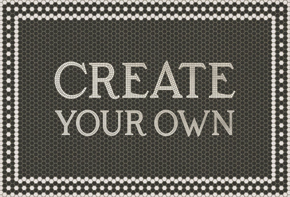 Vintage Vinyl Rug - Create Your Own Mosiac Vinyl Rug