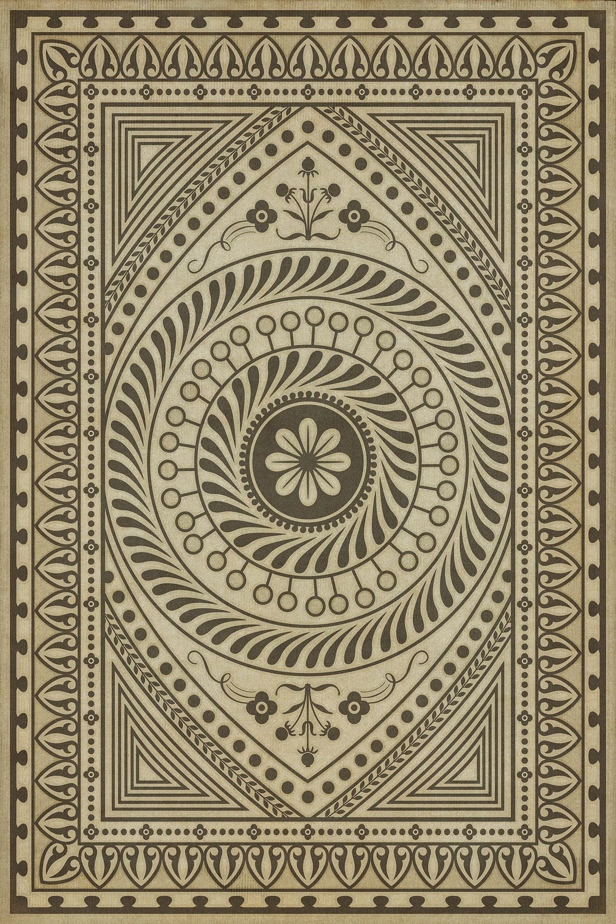 Vintage Vinyl Rug - Pattern 75 - Know Thyself